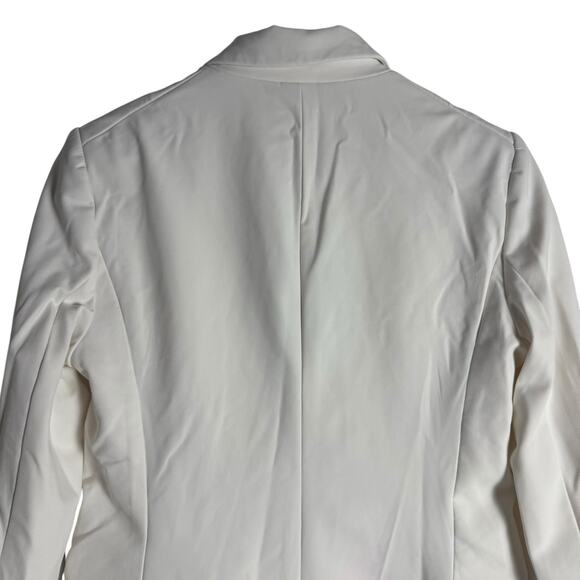 Veronica Beard White Scuba Zip Pocket Dickey Office Travel Blazer Jacket Size 6 - Picture 11 of 16